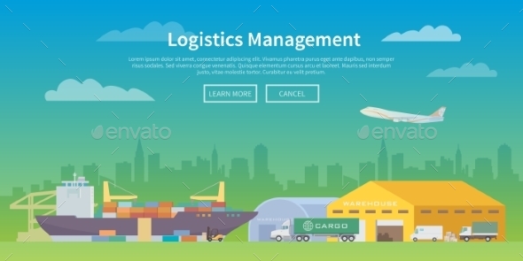 Vector Web Banner On The Theme Of Logistics. - Travel Conceptual
