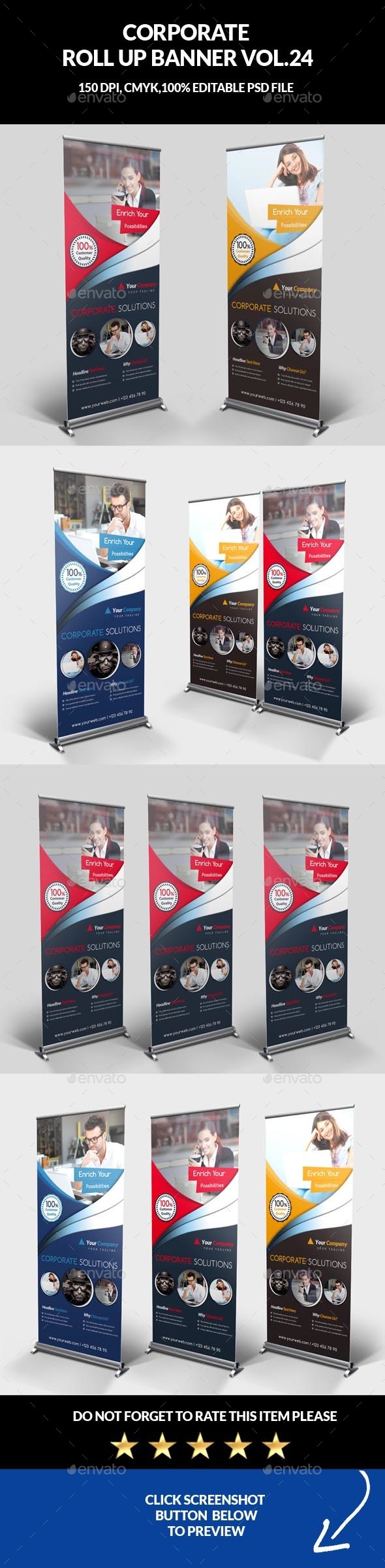 Corporate Business Roll Up Banner Vol.24 - Signage Print Templates