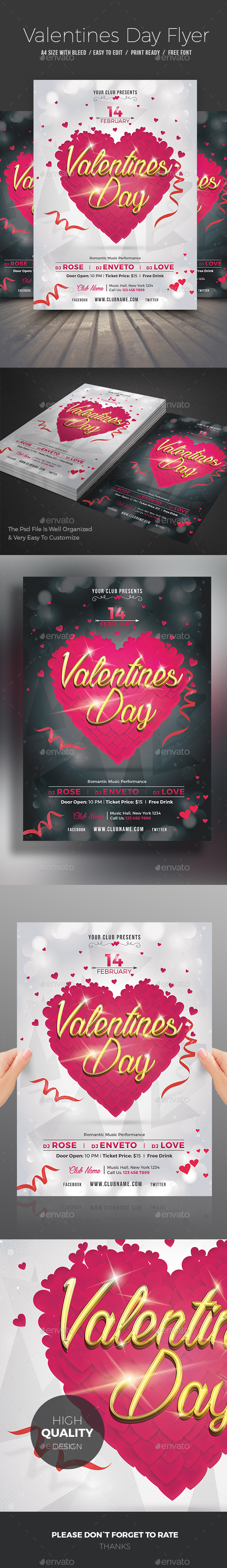 Valentines Day Flyer - Clubs & Parties Events