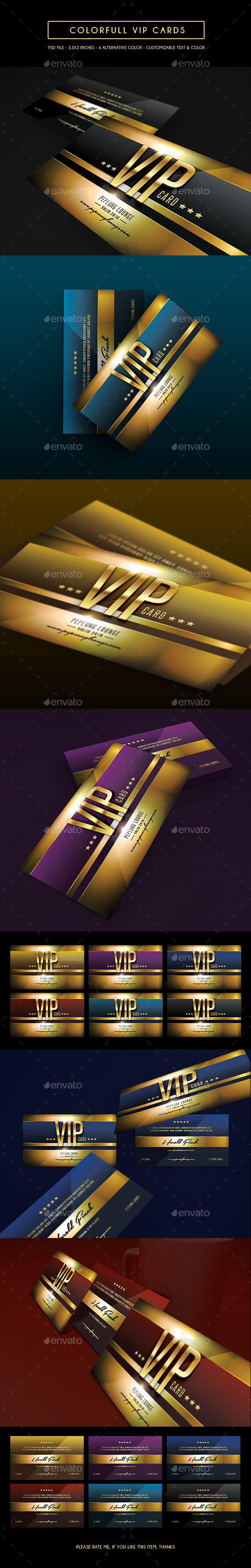 Multipurpose Colorfull Vip Card - Business Cards Print Templates