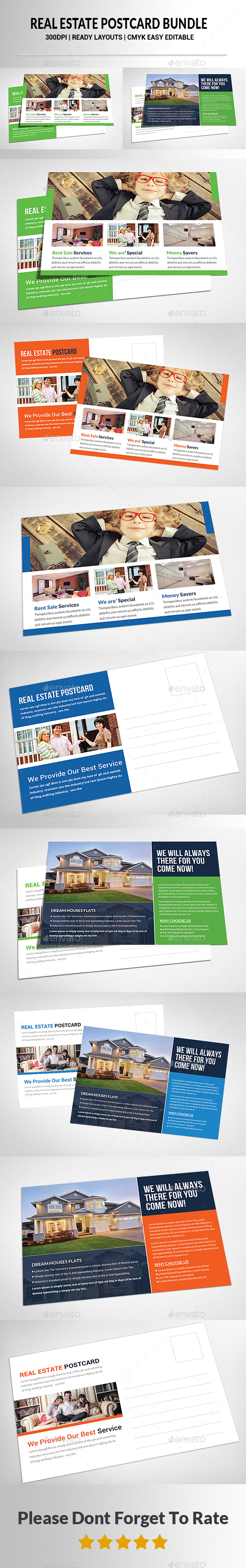Real Estate Postcards Bundle - Corporate Flyers