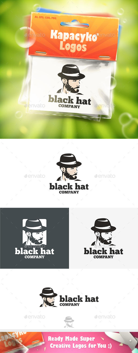 Black Hat Logo - Humans Logo Templates