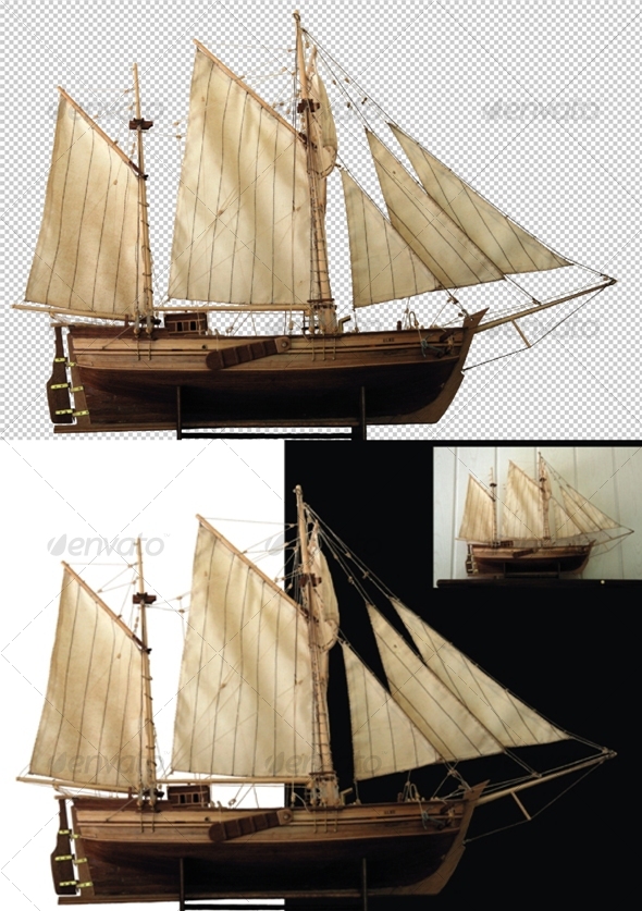 Sailing Ship - Activities & Leisure Isolated Objects