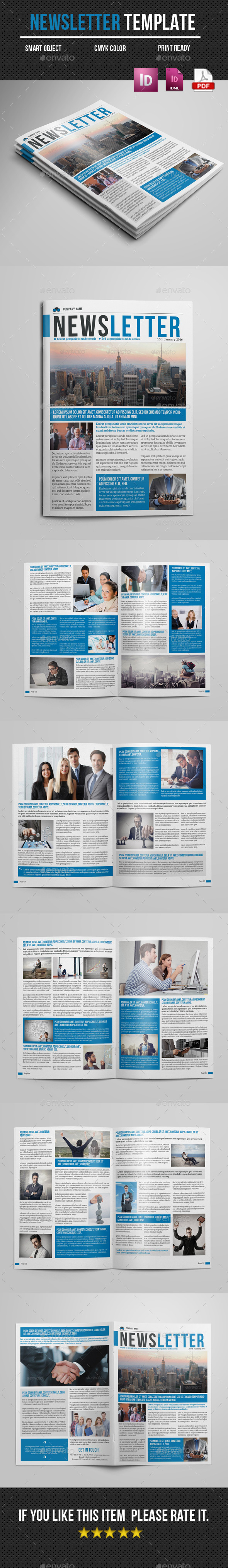 Newsletter Indesign Template - Newsletters Print Templates