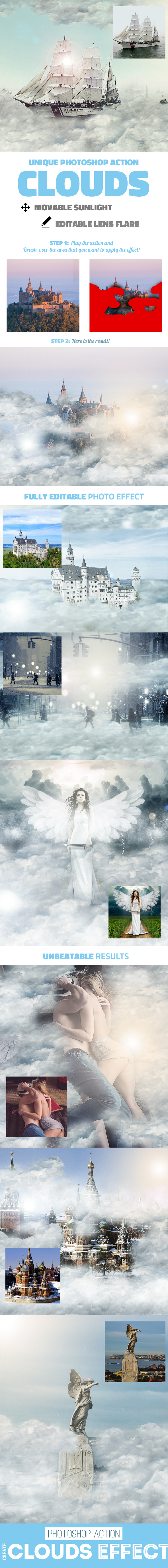 Clouds Photoshop Action - Photo Effects Actions