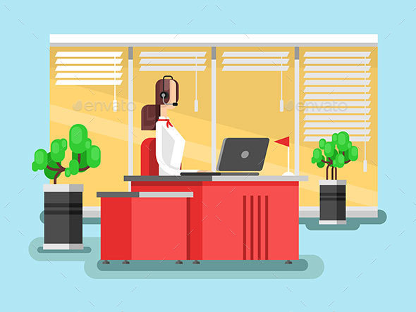 Operator In a Call Center - People Characters