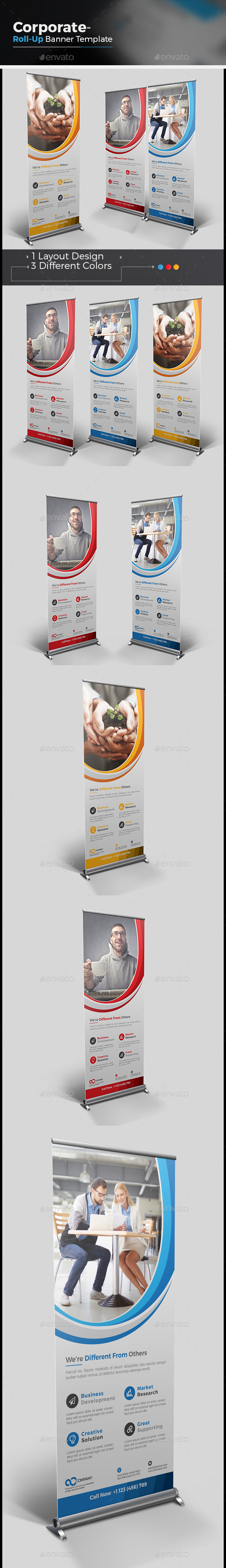 Business Roll-up Banner - Signage Print Templates