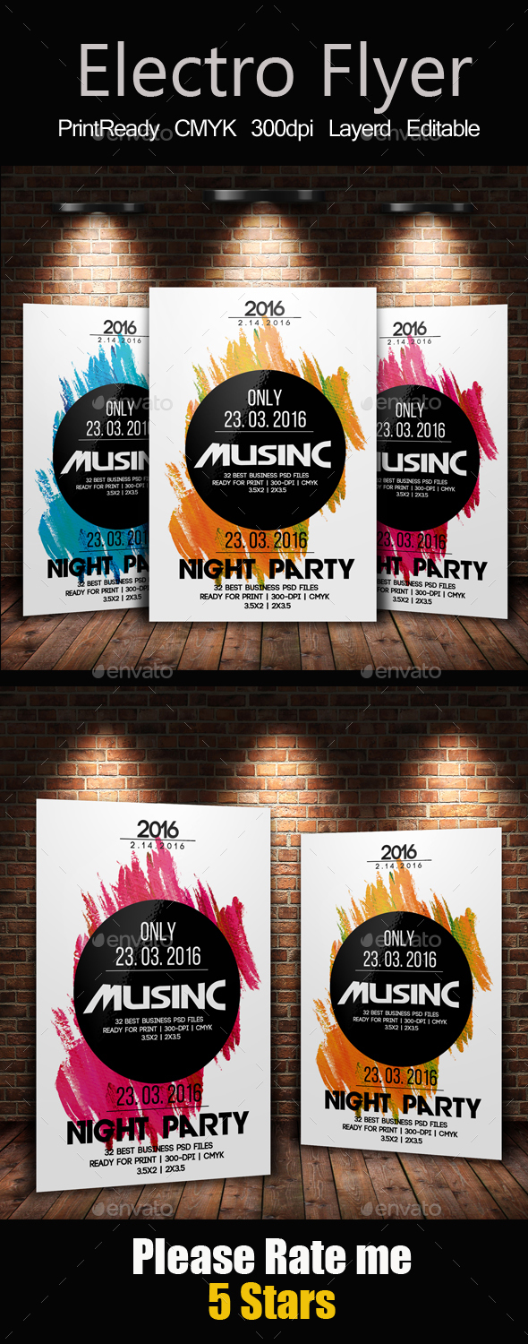 Latest Electro Flyer Template - Clubs & Parties Events