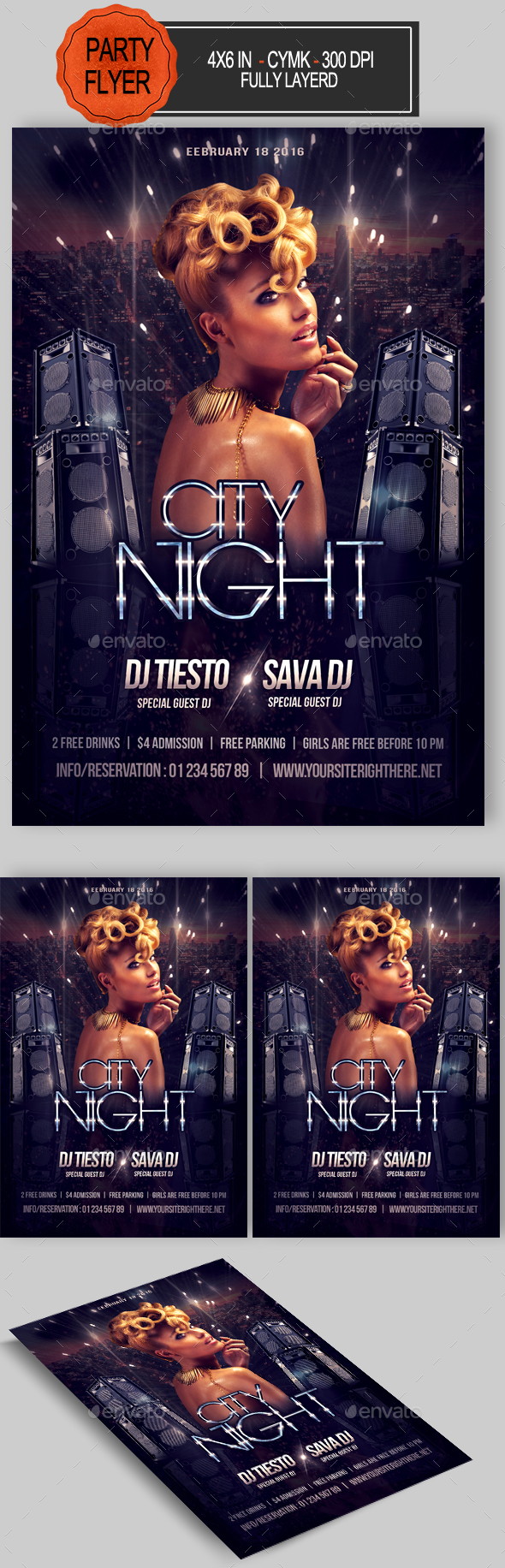 City Night Flyer - Clubs & Parties Events
