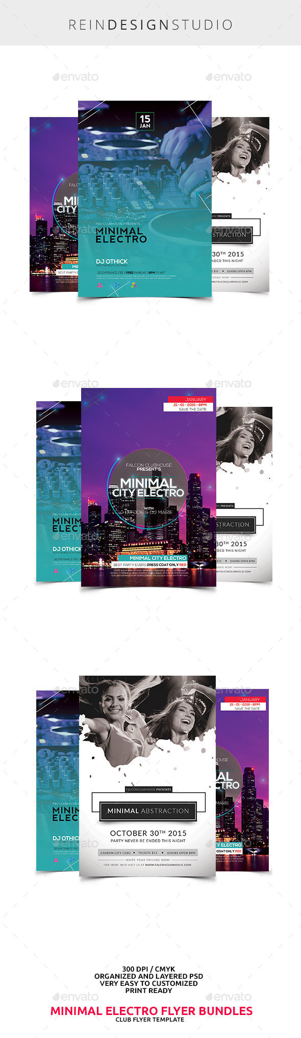 Minimal Electro Bundle - Events Flyers