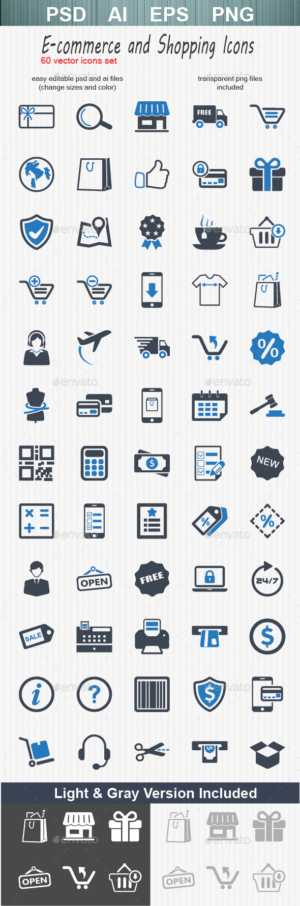 E-commerce and Shopping Icons E-commerce and Shopping Icons