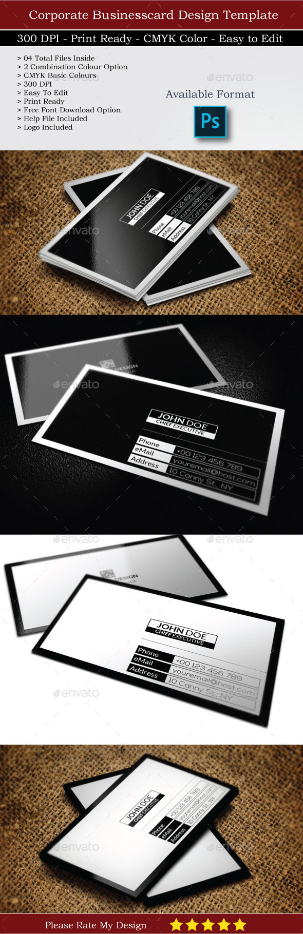 Creative Corporate Business Card Design - Business Cards Print Templates
