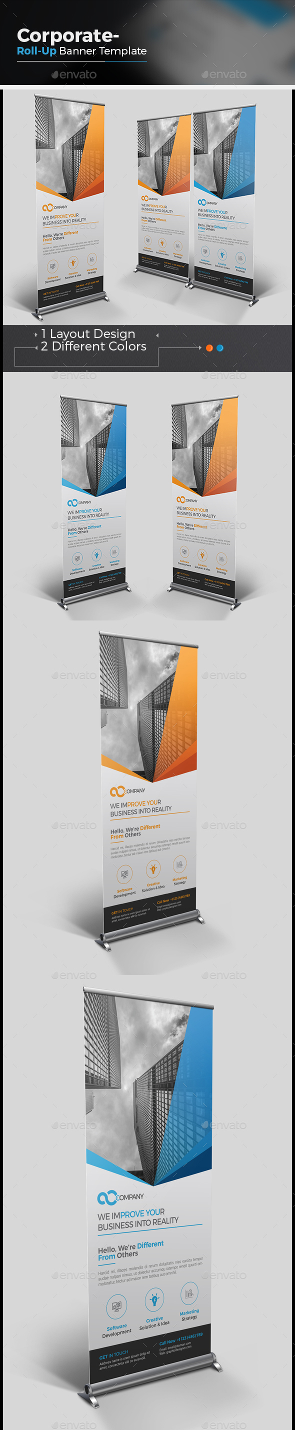 Corporate Roll-up Banner - Signage Print Templates