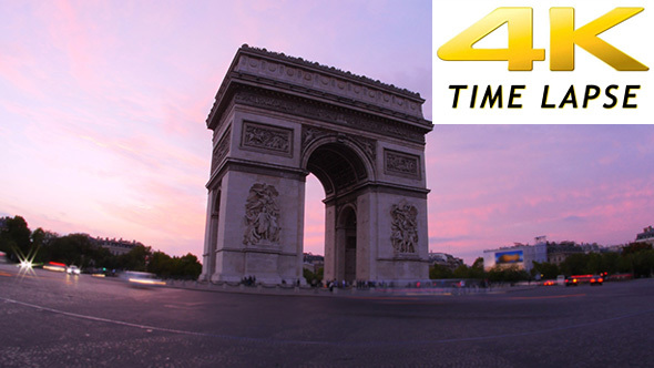 Arc de Triomphe at Champs Elysees, Paris, France