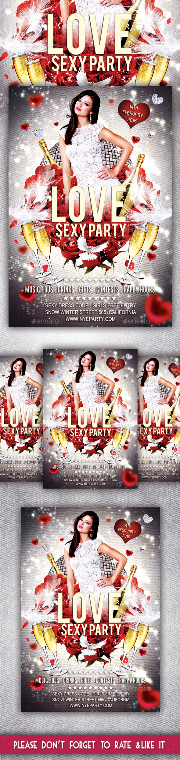 Love Sexy Party Flyer - Clubs & Parties Events