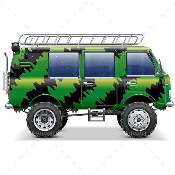Vector Offroad Travel Car - Travel Conceptual