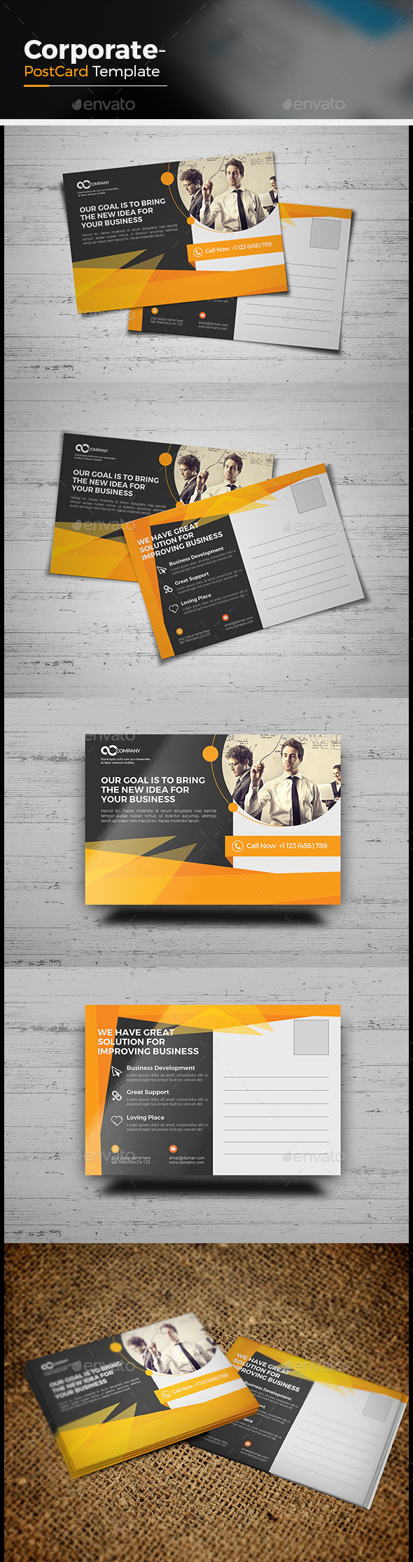 Corporate Business Postcard - Cards & Invites Print Templates