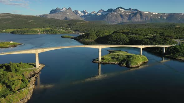 Bridge Over Whirlpools of the Maelstrom of Saltstraumen Nordland Norway alt