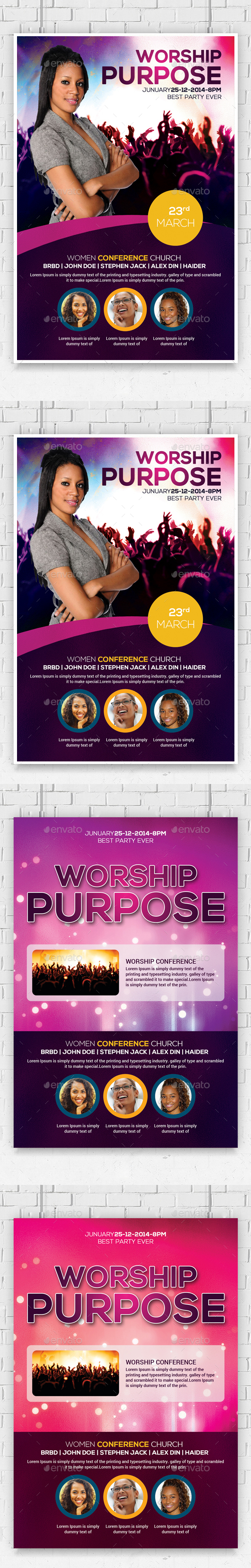 Women Conference Flyers Bundle - Church Flyers