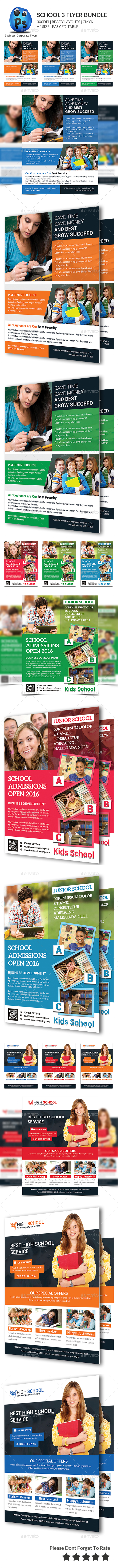 School Education Flyer Bundle - Corporate Flyers