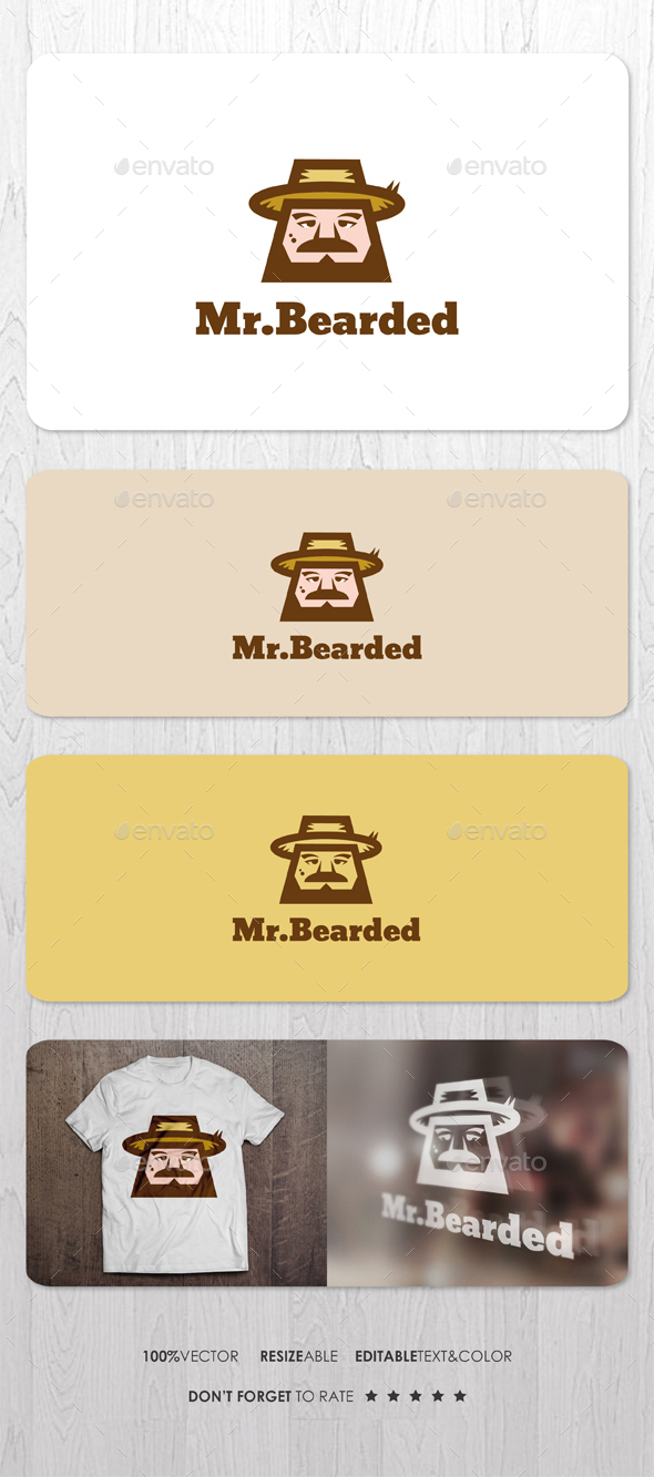 Mr Bearded Logo - Humans Logo Templates