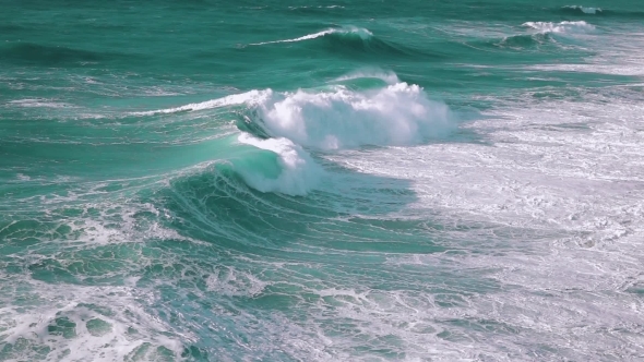 Ocean Waves Breaking On Shore, Stock Footage | VideoHive