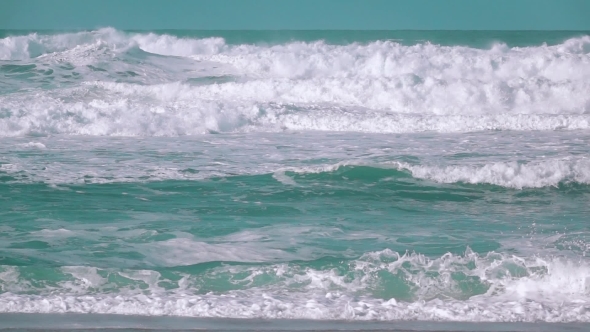 Ocean Waves Breaking On Shore, Stock Footage | VideoHive