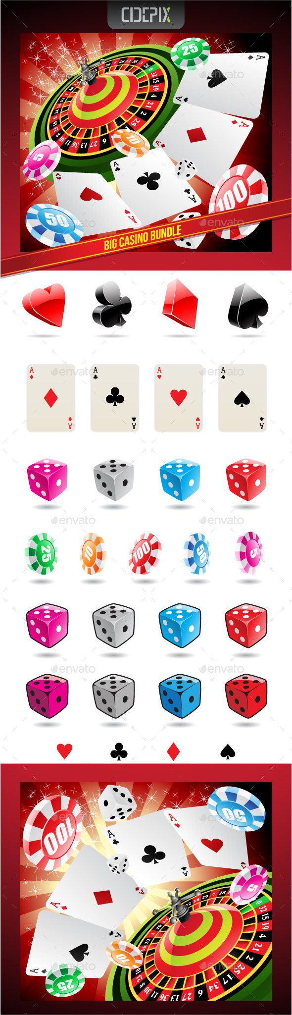 Casino and Roulette Bundle - Man-made Objects Objects