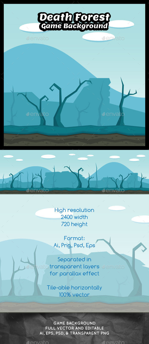 Death Forest Game Background - Backgrounds Game Assets