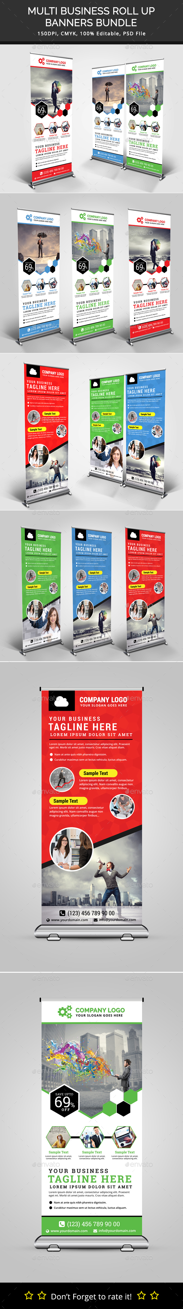 Bundle of 2 Business Rollup Banners - Signage Print Templates
