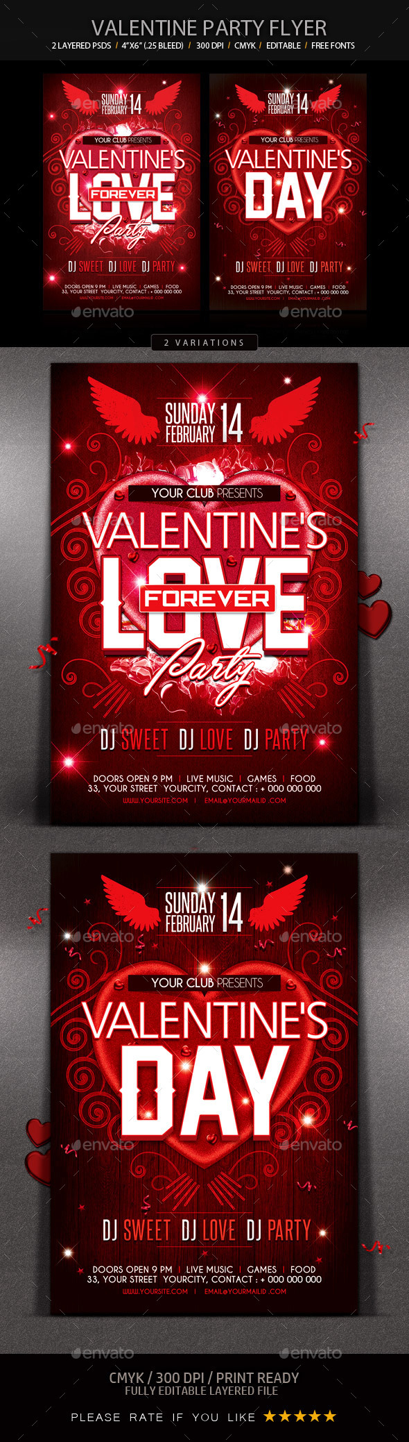 Valentine’s Party Flyer - Clubs & Parties Events