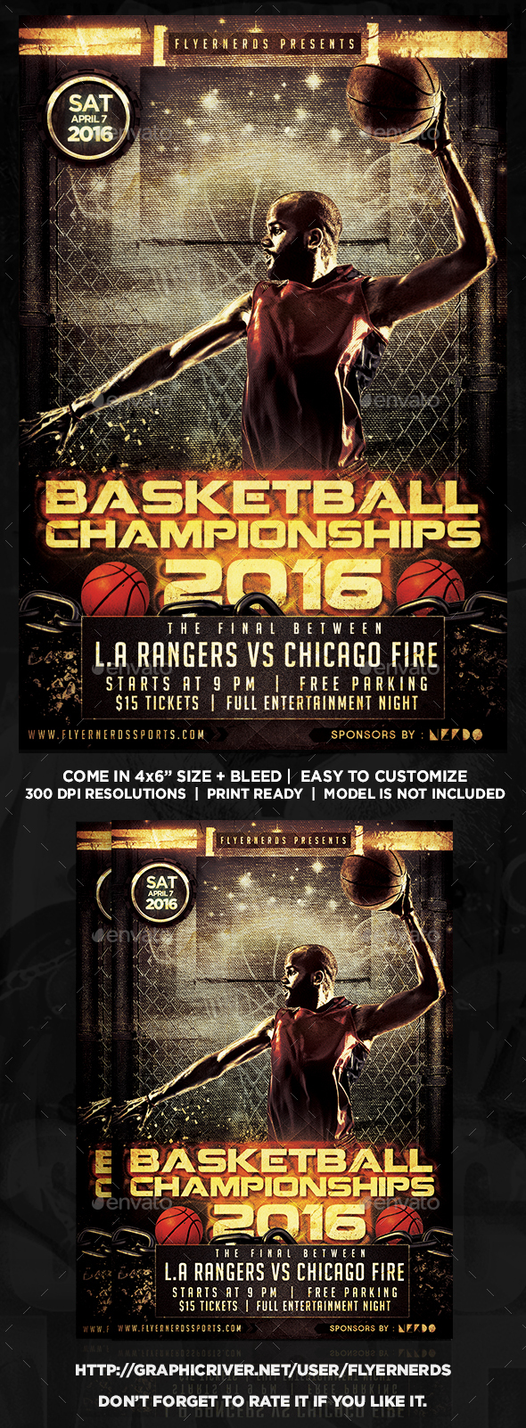 Basketball Championships 2016 Sports Flyer - Sports Events