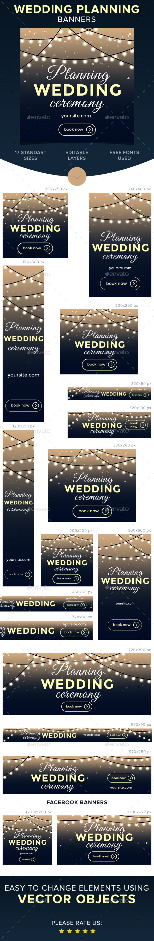Wedding Planning Banners - Banners & Ads Web Elements