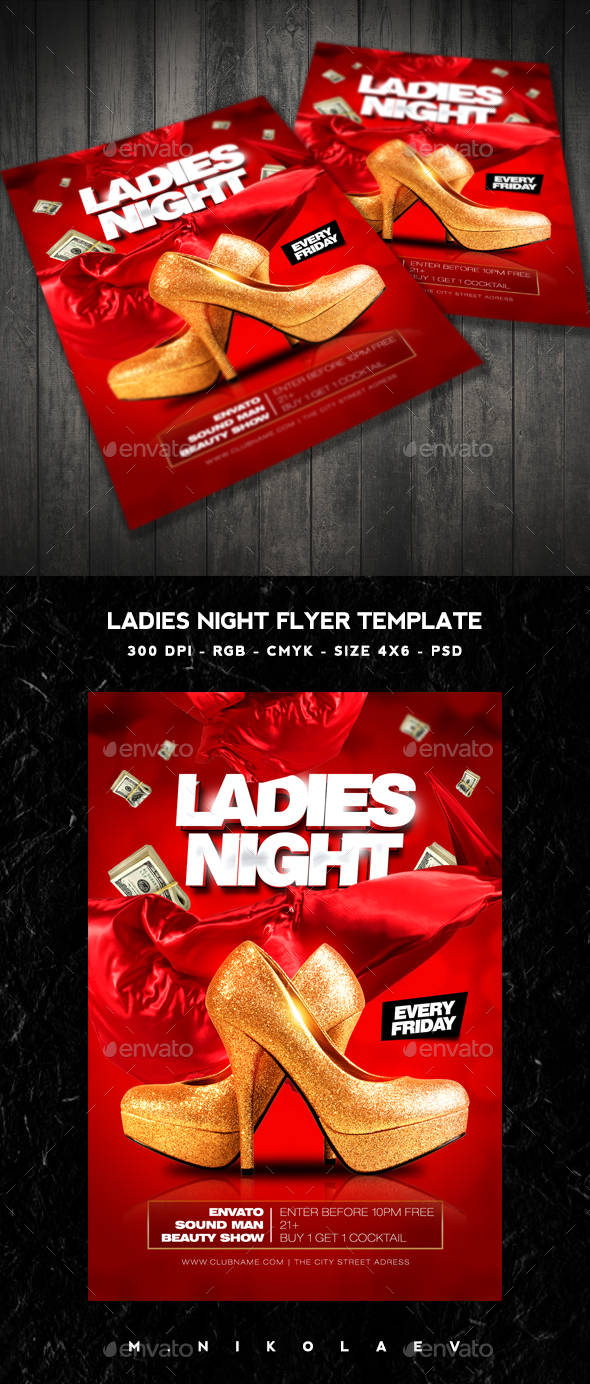 Ladies Night Flyer - Clubs & Parties Events