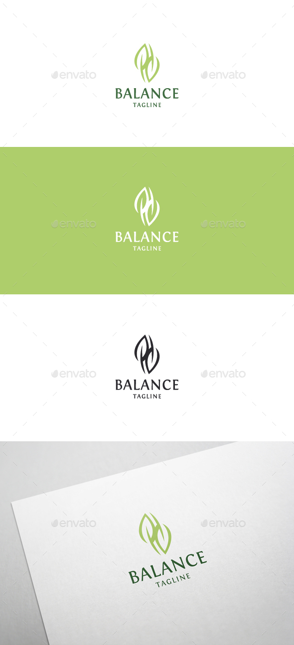 Green Balance Logo - Nature Logo Templates