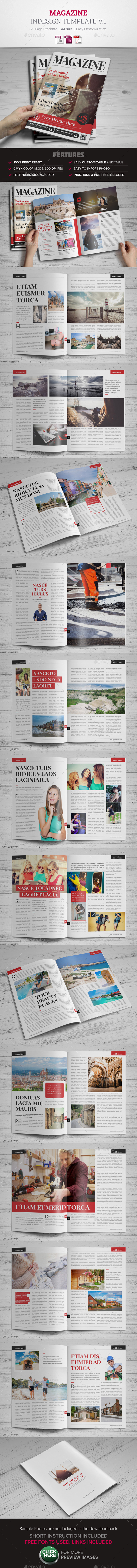Magazine InDesign Template v1 - Magazines Print Templates