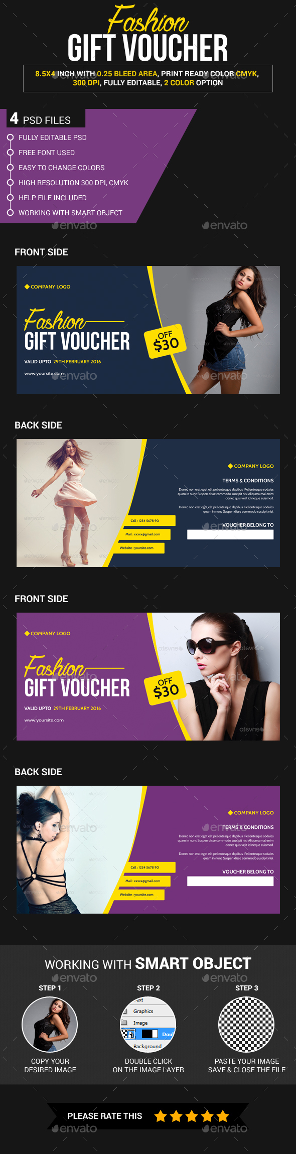 Fashion Gift Voucher - Loyalty Cards Cards & Invites