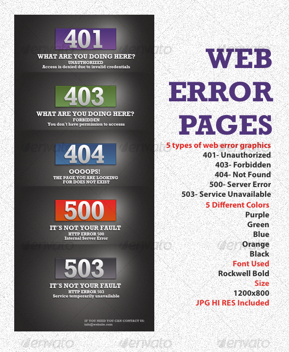 Box Web Error Graphics - Web Elements