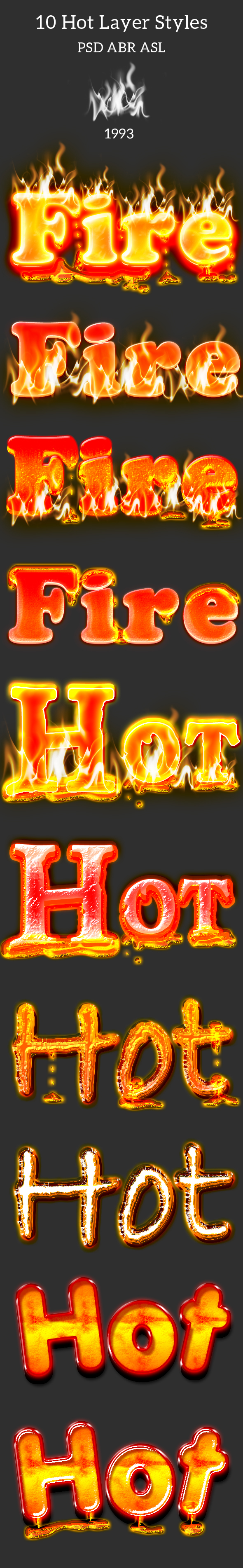 Fire Layer Styles - Text Effects Actions