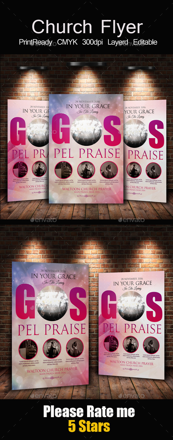 Gospel Church Flyer Template - Church Flyers