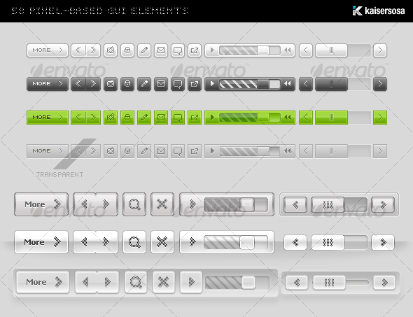 58 Pixel-based Web Elements - User Interfaces Web Elements