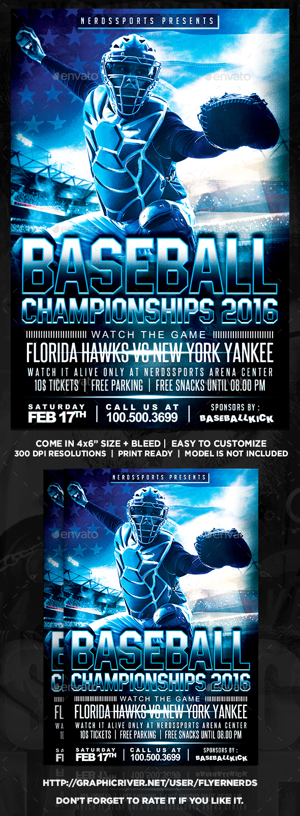 Baseball Championships 2016 Sports Flyer - Sports Events