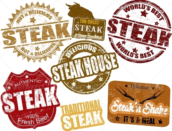 Steak stamps - Food Objects