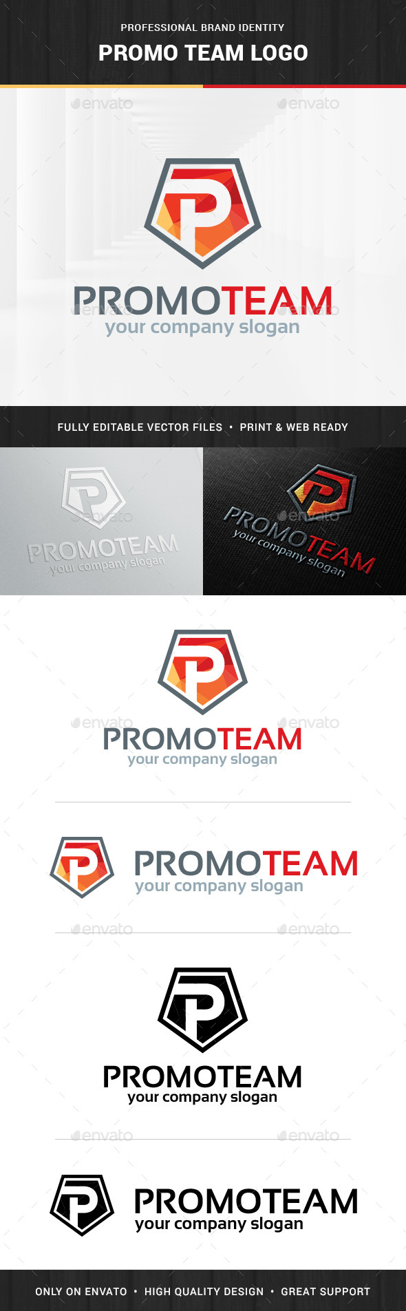 Promo Team - Letter P Logo - Letters Logo Templates