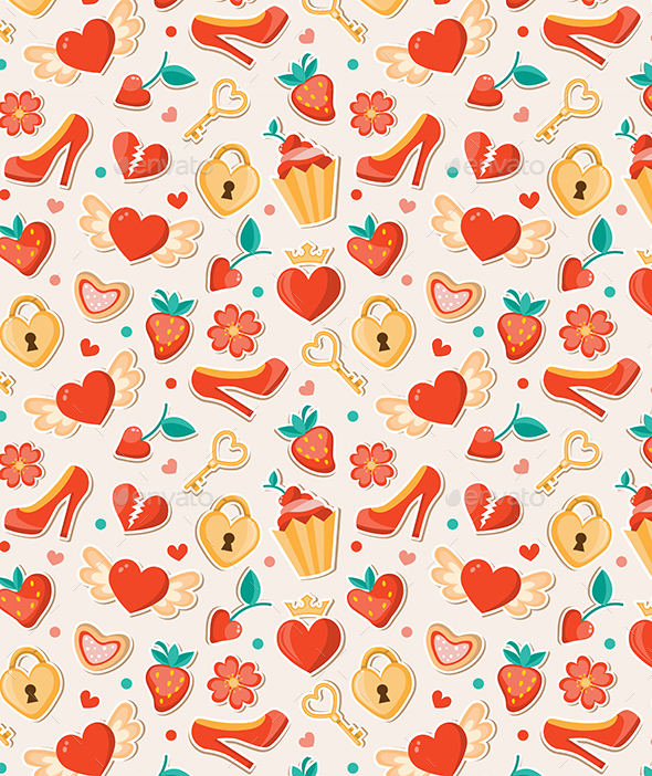 Romantic Valentine Pattern - Patterns Decorative