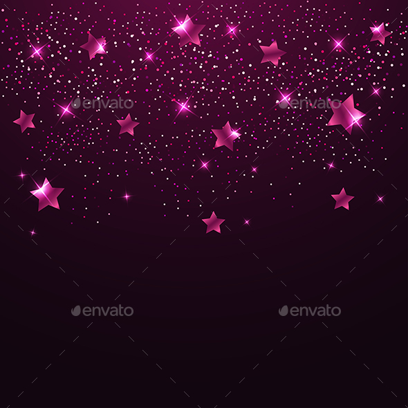 Pink Shining Stars - Backgrounds Decorative