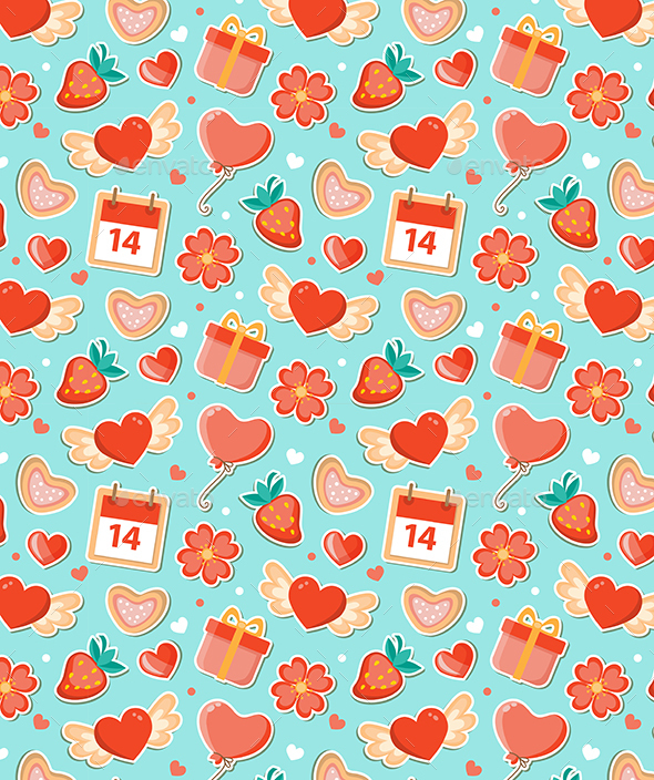 Seamless Pattern for Valentine's Day - Patterns Decorative