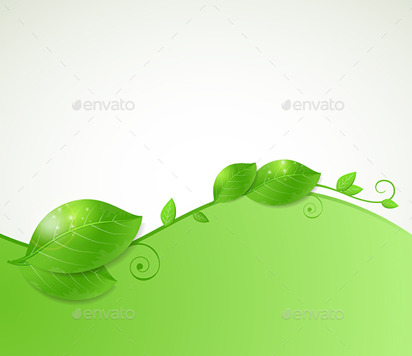 Background with Green Leaves - Backgrounds Decorative