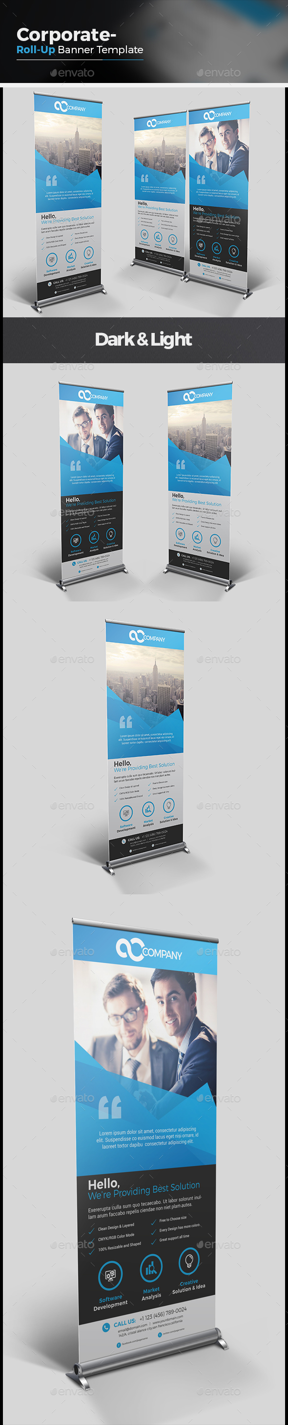 Corporate Roll-up Banner - Signage Print Templates
