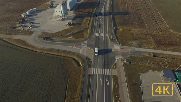 Truck Driving On Industrial Zone 3